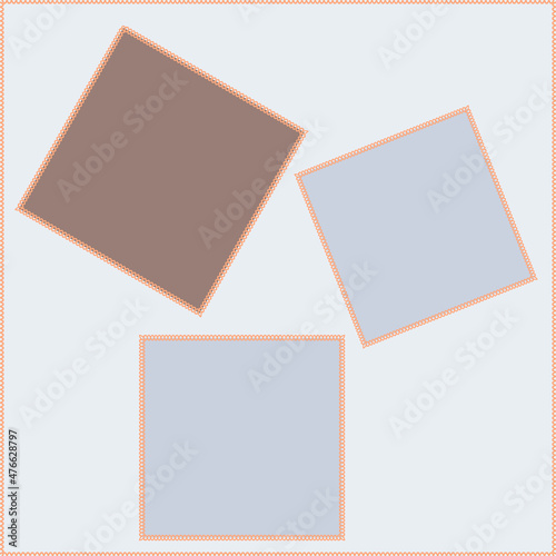 Seamless pattern on a square background - patchwork quilt. Design element.
