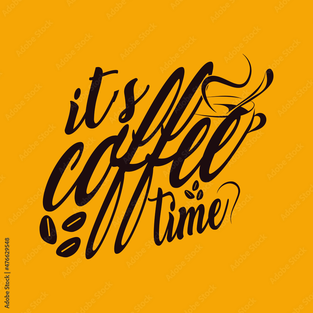 Fototapeta premium coffee time mug and t-shirt design files