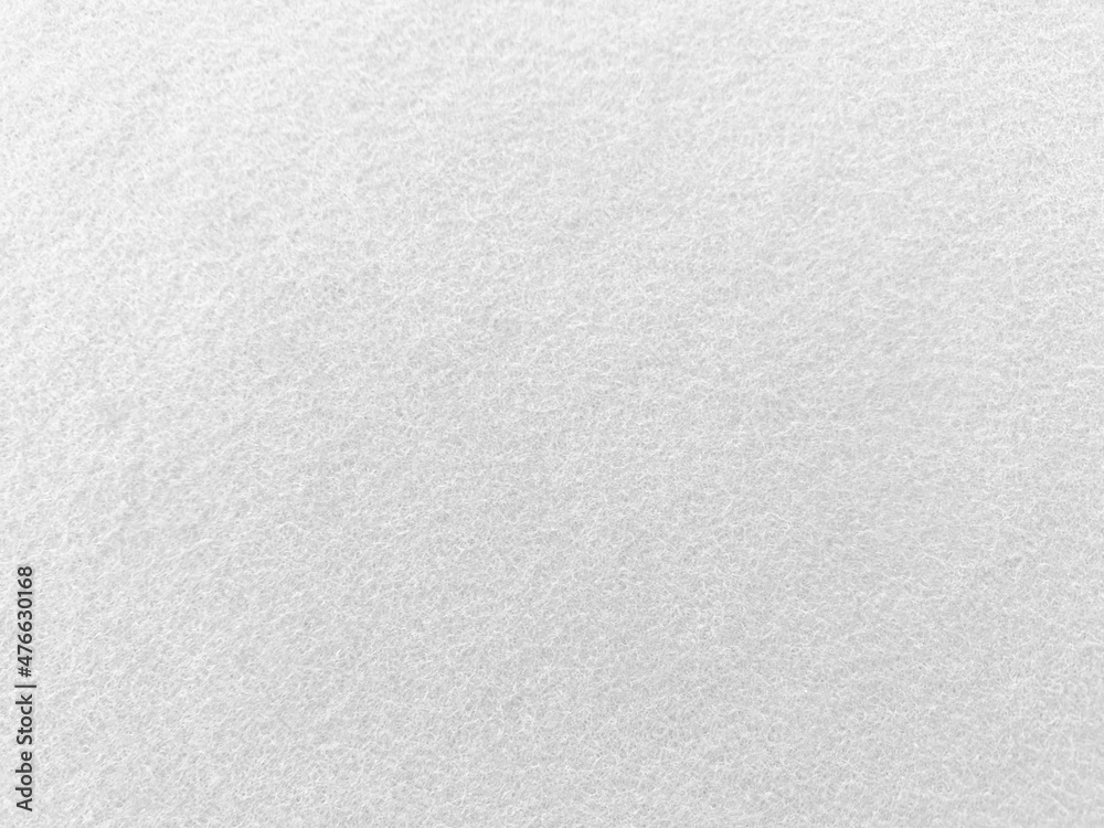Felt white soft rough textile material background texture close up,poker  table,tennis ball,table cloth. Empty white fabric background.. Stock Photo