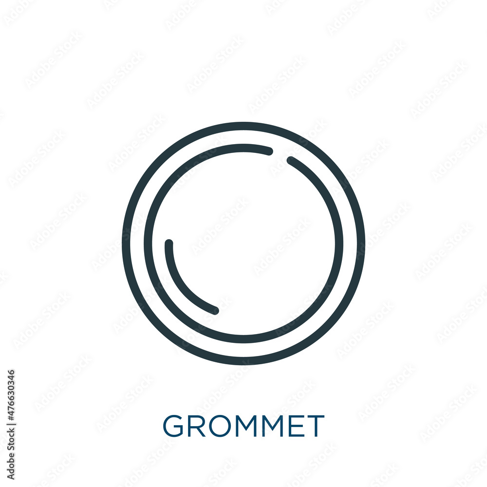 grommet thin line icon. grips, inking linear icons from sew concept