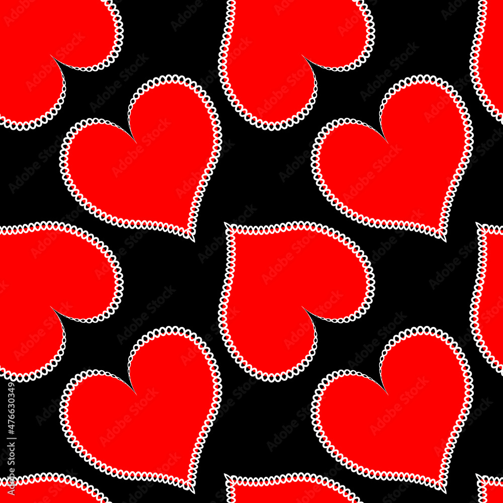 hearts made of fabric, patchwork sewing. Design element - love, valentine, patchwork hearts made of fabric, patchwork sewing. Design element - love, valentine, patchwork
