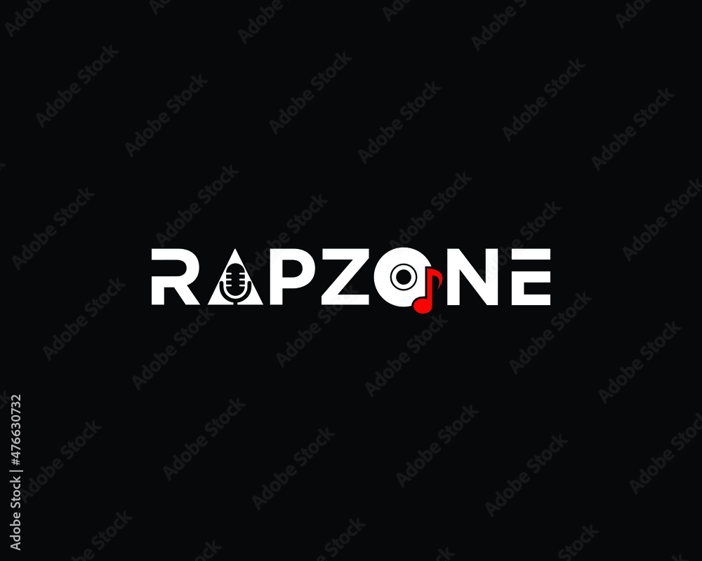 RAPZONE Logo Design | Creative Minimal RAPZONE Logo Design | Unique RAPZONE Music Logo