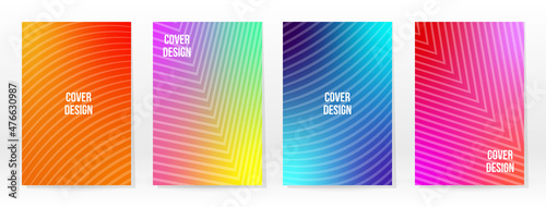 Minimal Poster. Pastel Soft. Rainbow Gradient Set.