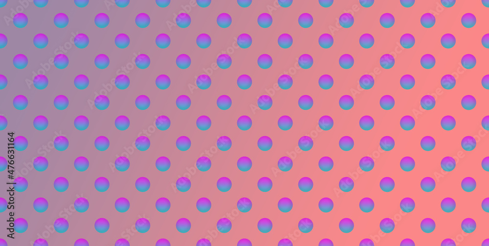 Patrón de topos o puntos de color azul y lila (degradado) y fondo degradado. Para fondos o empapelar