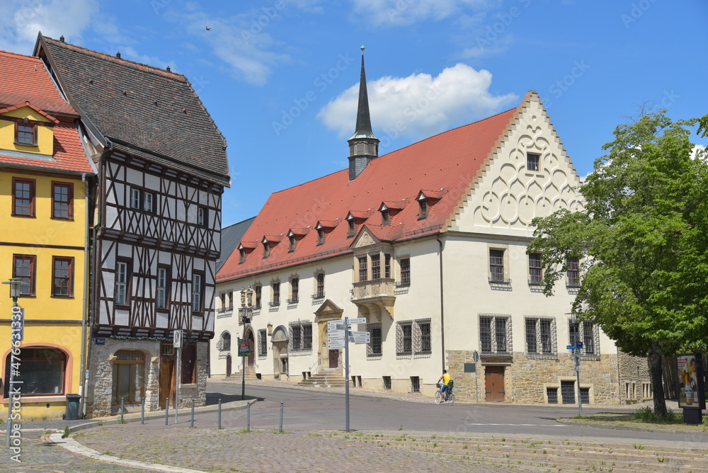 Bürgerhäuser und Rathaus in Merseburg