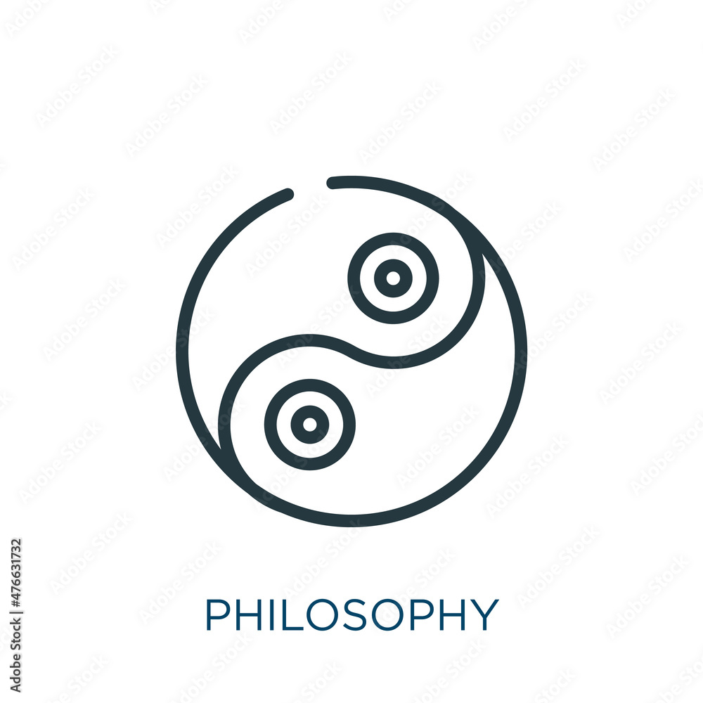 philosophy thin line icon. emblem, mystery linear icons from signs ...