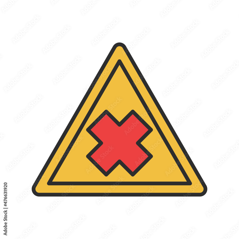 Roadblock sign icon Roadblock sign icon