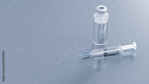 drug vaccine vial and syringe photo