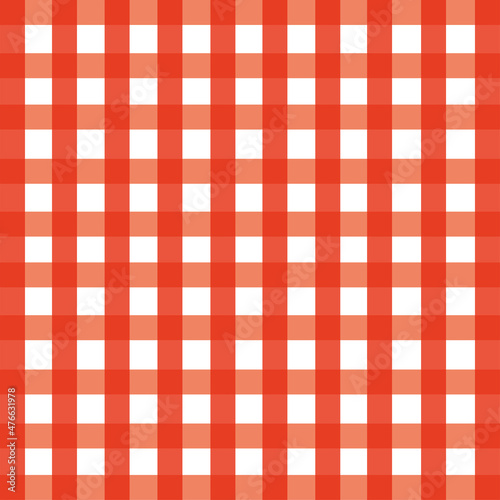 red checkered tablecloth