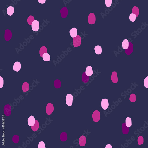 Seamless colorful polka dot pattern. Vector abstract background with hand drawn spots.