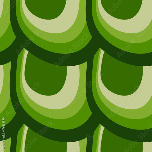 Illustration A seamless pattern on a square background - the scales of a fish, mermaid or dragon. Design element