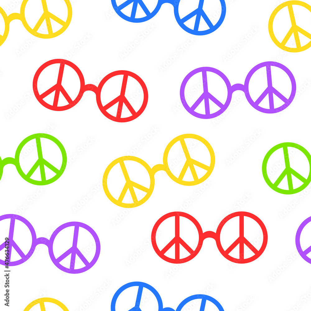 Hippie seamless pattern Hippie seamless pattern