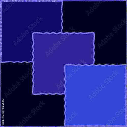 Seamless pattern on a square background - patchwork quilt. Design element.