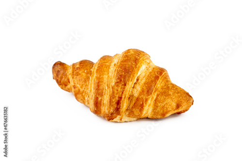 Croissant isolated on a white background.