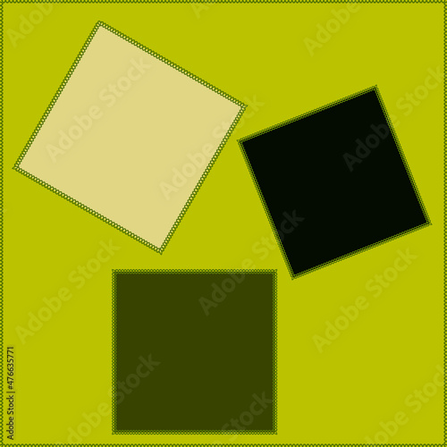 Seamless pattern on a square background - patchwork quilt. Design element.