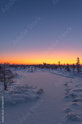 sunrise over the lake