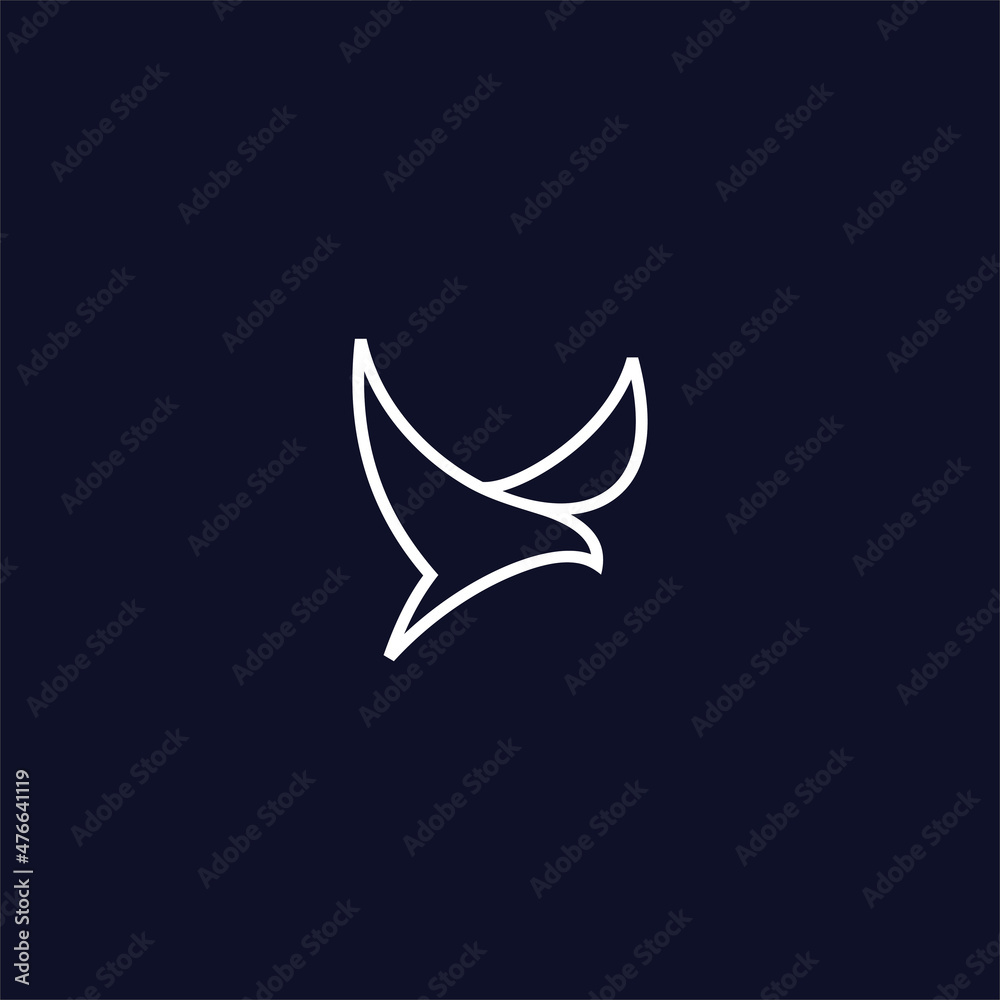 Obraz premium bird logo vector line template