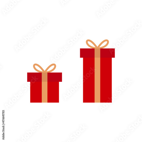 Red christmas gift boxes / røde julegaver, Vector illustration