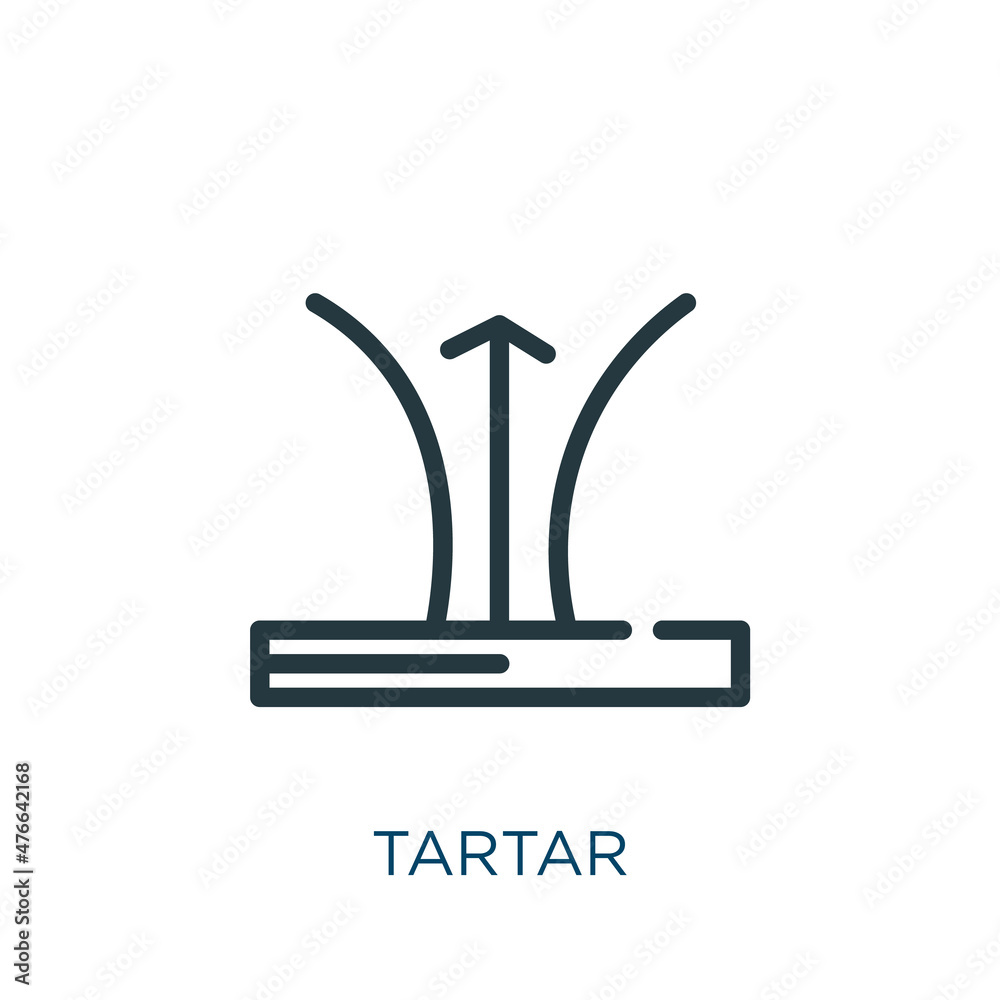 tartar thin line icon. dental, teeth linear icons from zodiac concept