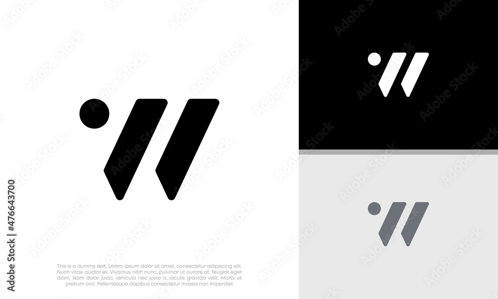 Initials W logo design. Initial Letter Logo. Stock Vector | Adobe Stock