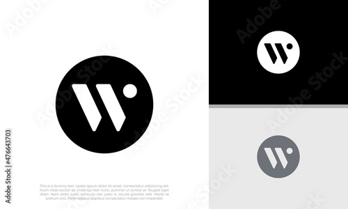 Initials W logo design. Initial Letter Logo.	
