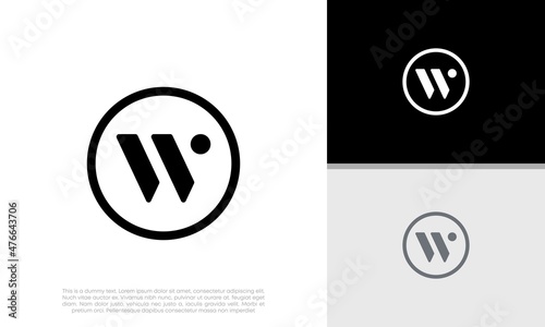 Initials W logo design. Initial Letter Logo.	
