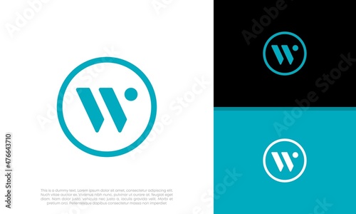Initials W logo design. Initial Letter Logo.	
