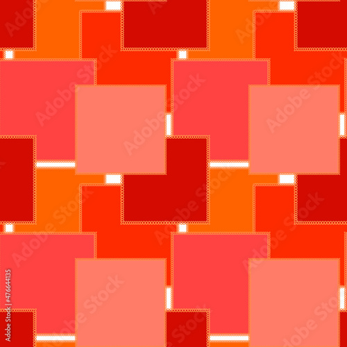 Seamless pattern on a square background - patchwork quilt. Design element.