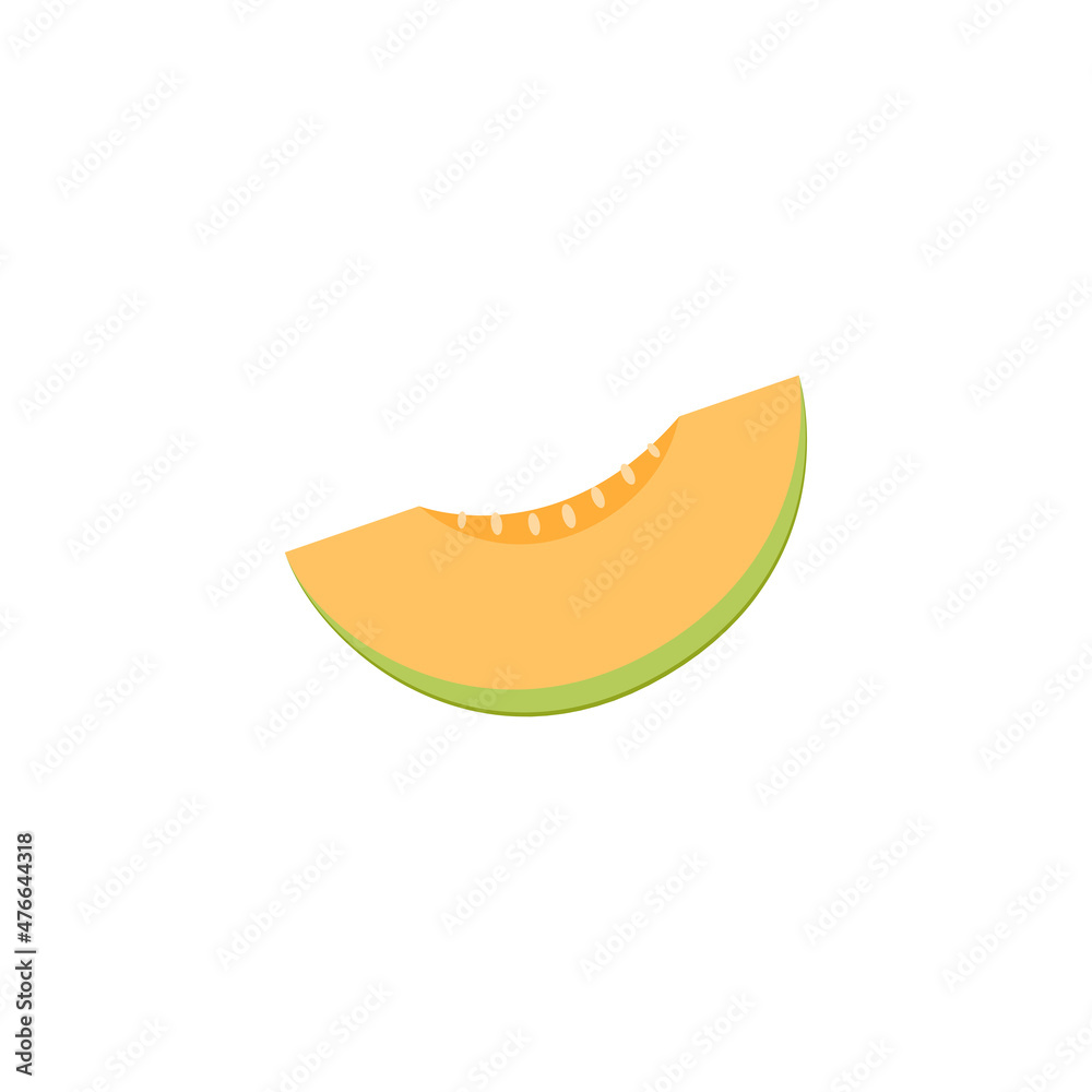 Melon logo vector. melon on white background. Half melon. Melon logo vector. melon on white background. Half melon.