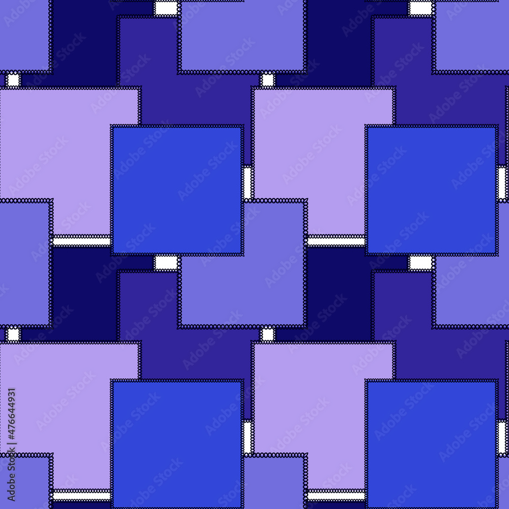 Seamless pattern on a square background - patchwork quilt. Design element. Seamless pattern on a square background - patchwork quilt. Design element.