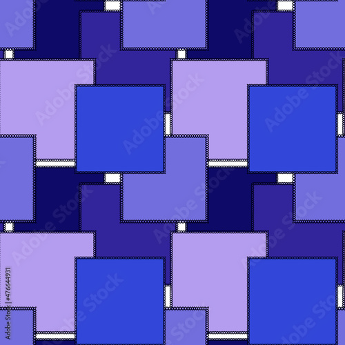 Seamless pattern on a square background - patchwork quilt. Design element.