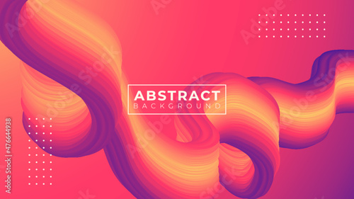 3D fluid abstract vector trendy modern blend background illustration.