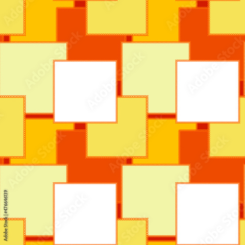 Seamless pattern on a square background - patchwork quilt. Design element.