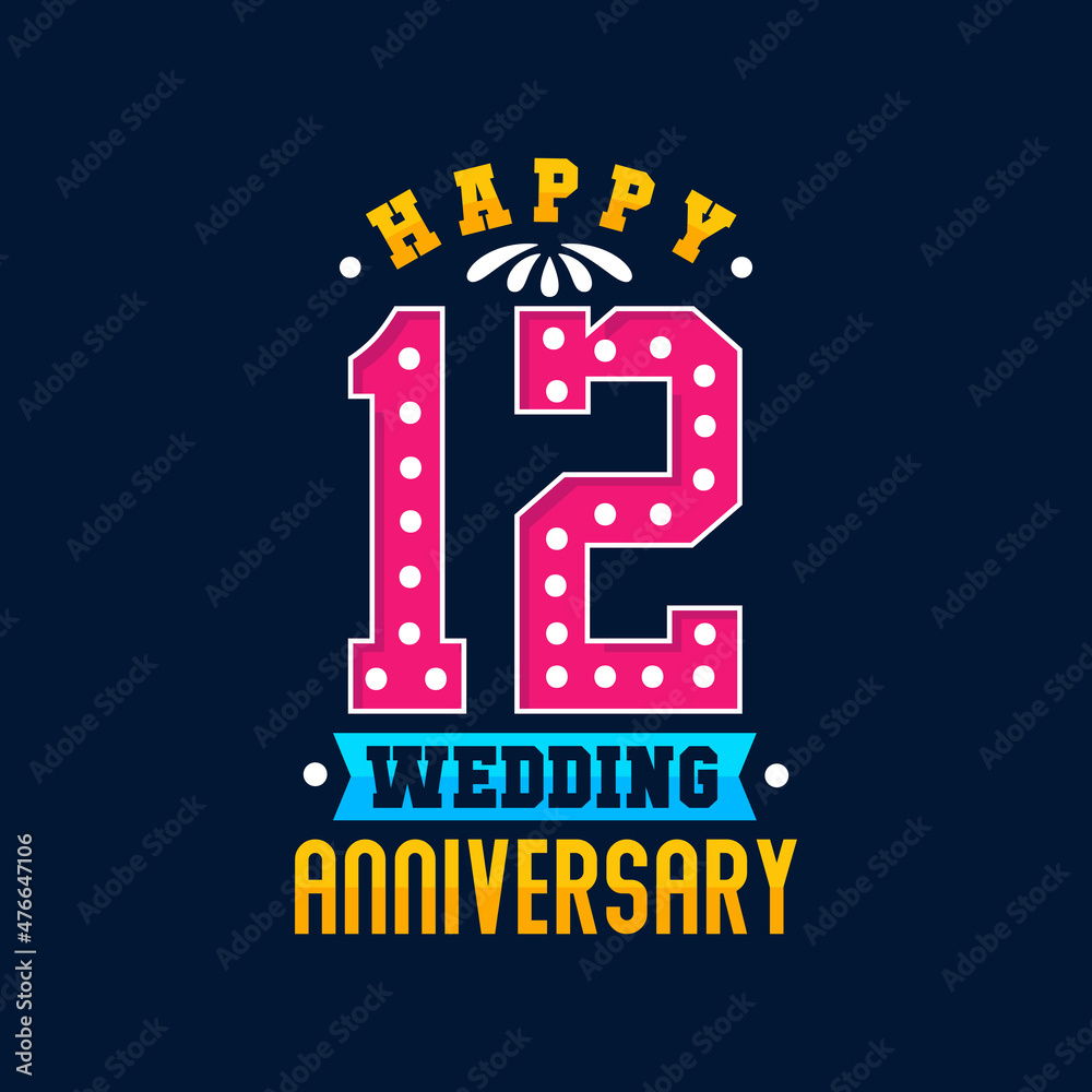 Happy 12th Wedding Anniversary celebration Happy 12th Wedding Anniversary celebration