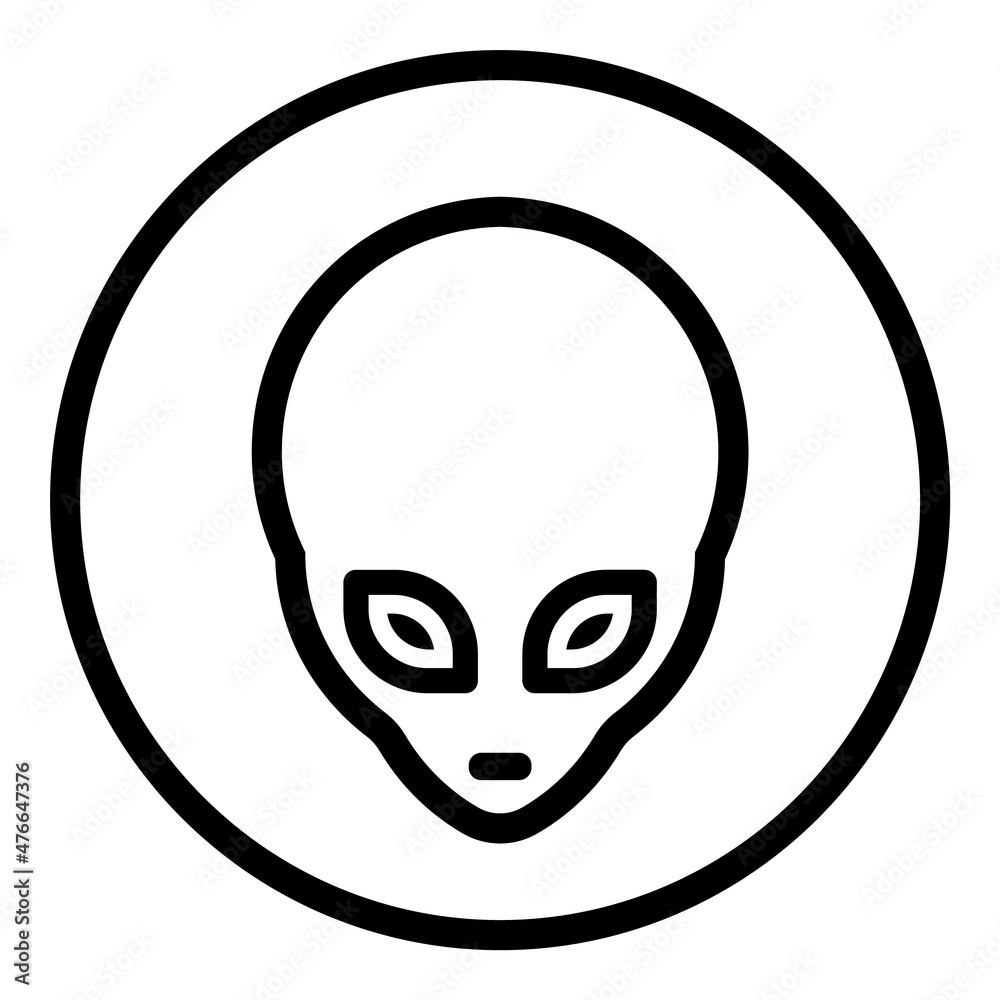 Obraz premium Alien Flat Icon Isolated On White Background