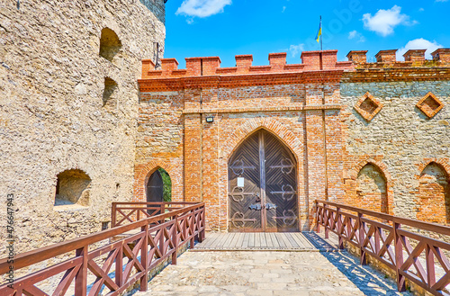 The main Gates to Medzhybizh Castle, Ukraine photo