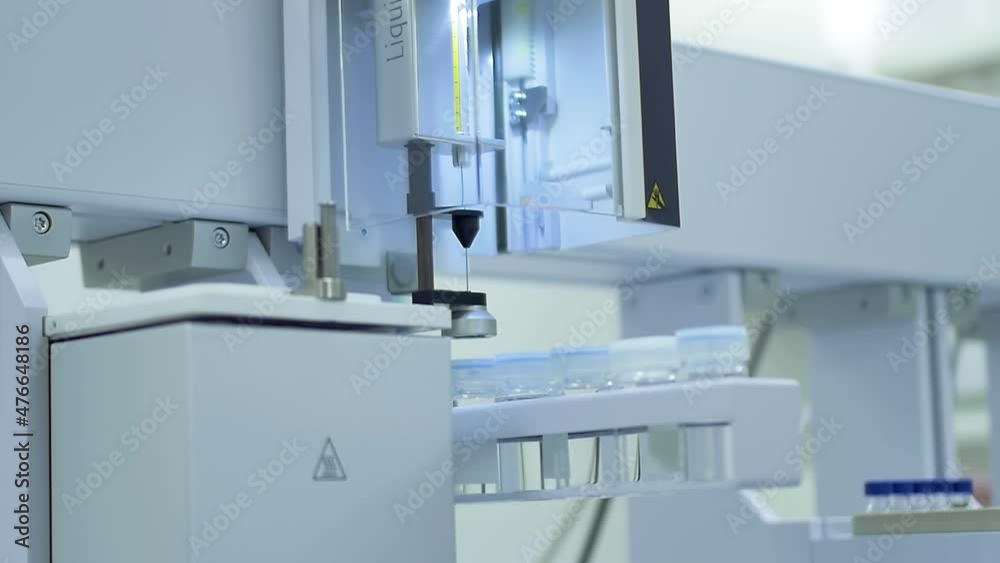 Closeup of working liquid spectroscopy machine, at laboratory Closeup of working liquid spectroscopy machine, at laboratory