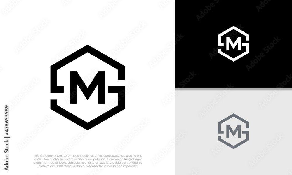 Initials SM. MS logo design. Initial Letter Logo.	