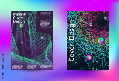Minimum coverage of a vector. Cover design. Set of modern abstract musical backgrounds. Sound flyer for creating a fashionable cover, banner, poster, booklet...