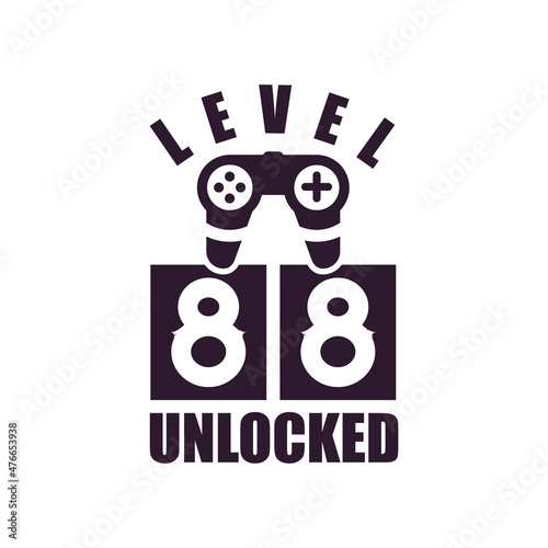 88th Birthday for Gaming lovers Level 88 Unlocked photo