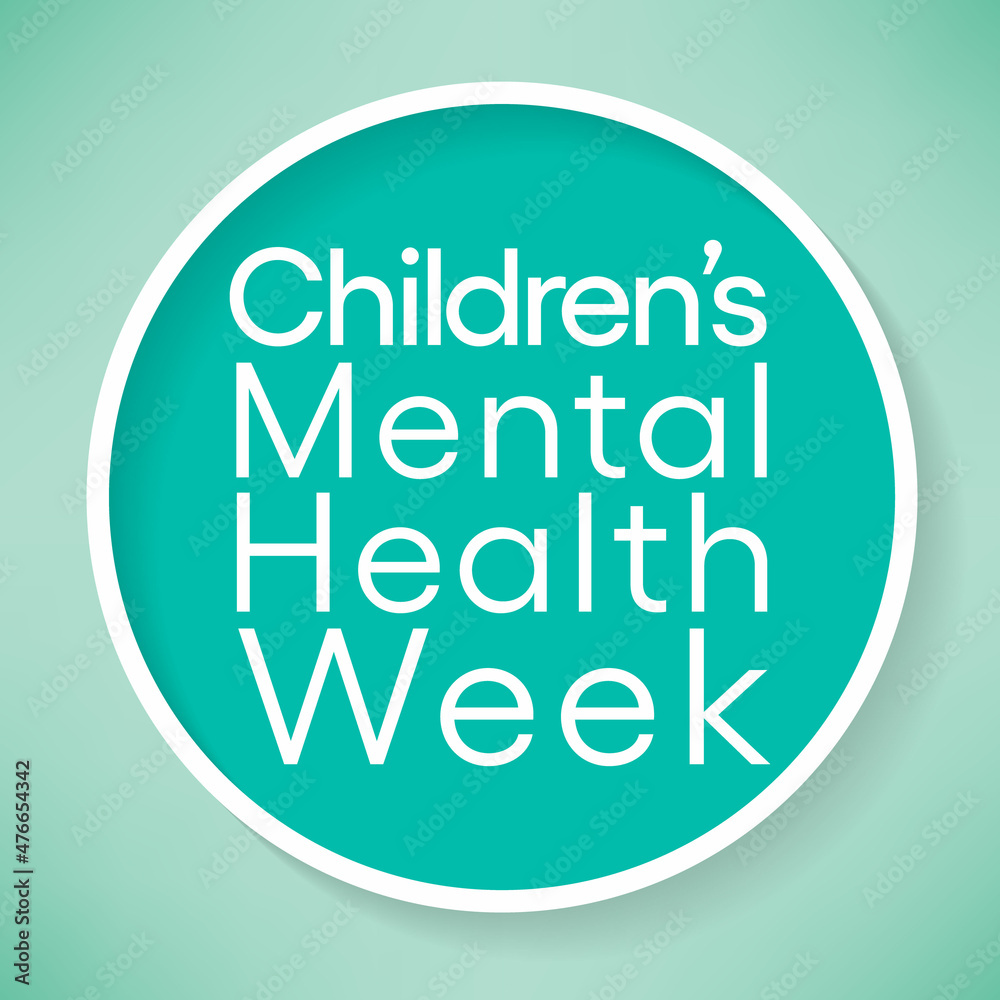 Children's Mental health week is observed every year in February, Vector illustration Children's Mental health week is observed every year in February, Vector illustration