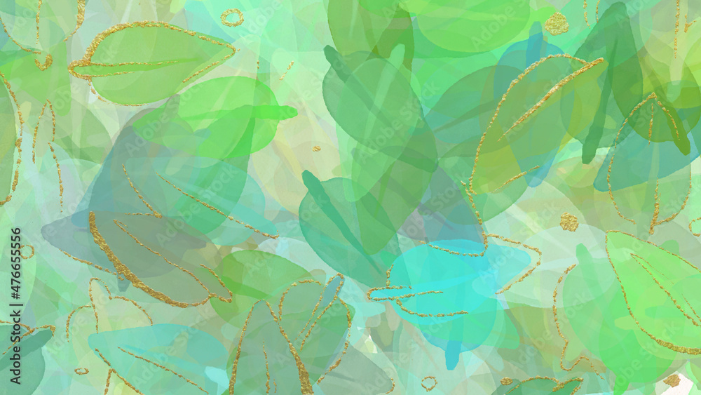Abstract bio nature illustration background with plant elements