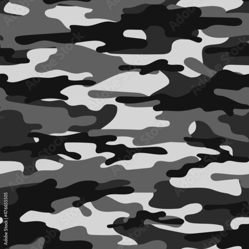modern military grey vector camouflage print, seamless pattern for clothing headband or print. camouflage from pols								