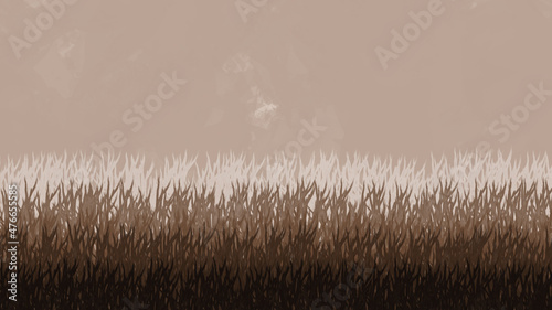 Brown bstract bio nature illustration background with plant elements