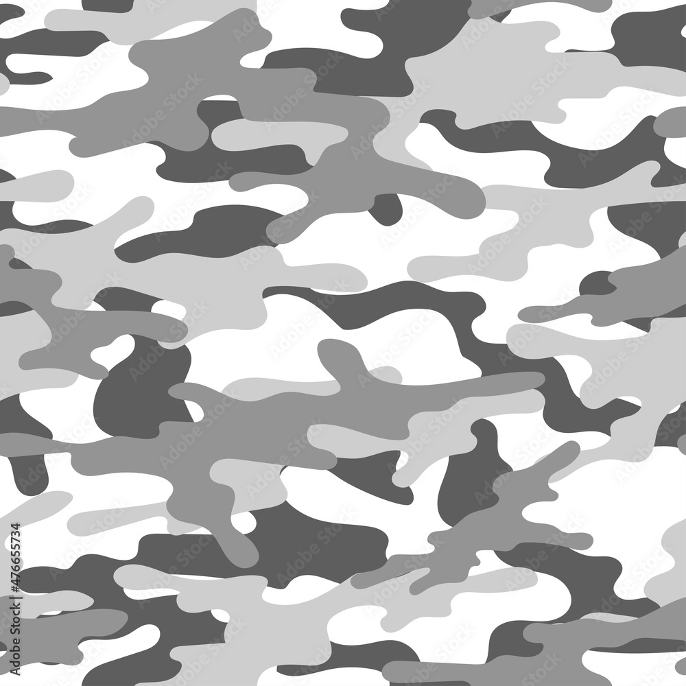 army grey vector camouflage print, seamless pattern for clothing headband  or print. Stock Vector | Adobe Stock