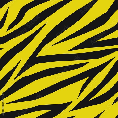 yellow zebra skin vector print. seamless pattern for clothing or print