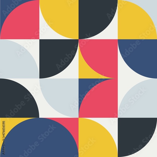 Bauhaus-style compositions made with vector abstract elements  lines and bold geometric shapes are suitable for website background  poster design  magazine cover page  banners  cover prints. 