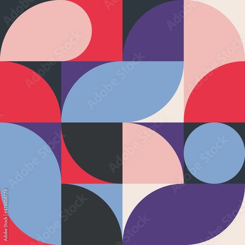 Abstract Vector geometric shape. Modern stylish texture. Designed by NEO GEO mural.    