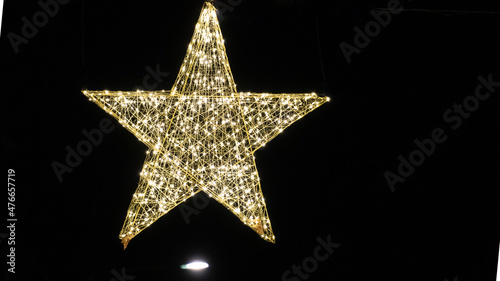 Bright star, in the heart of winter, Christmas is coming	
