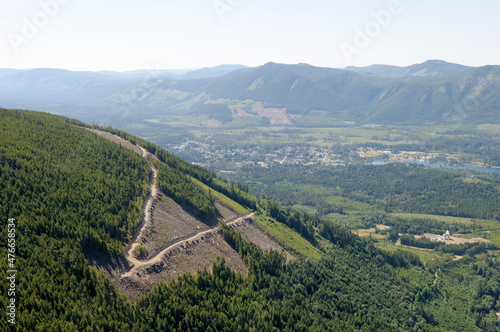 Logging above Cowichan Lake, Vancouver Island Aerial Photographs photo